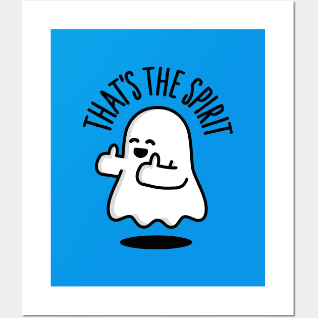 That's the spirit cute ghost thumbs up Halloween Wall Art by LaundryFactory